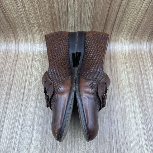Mezlan COZUMEL Cognac Brown Tassel‎ Woven Men\'s Size 9 M Dress Shoe Loafer main image 9